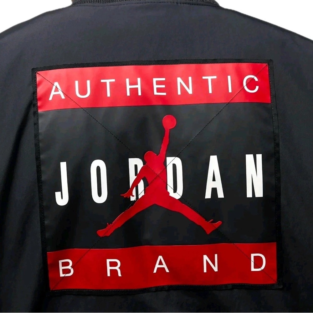 Nike Jordan Renegade Bomber Jacket Off Noir Olive HQ2664-045 Men's Size L - Picture 3 of 7